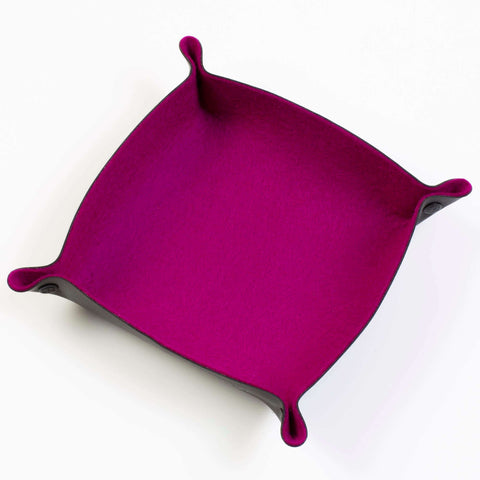 Folding Dice Tray: Berry Felt