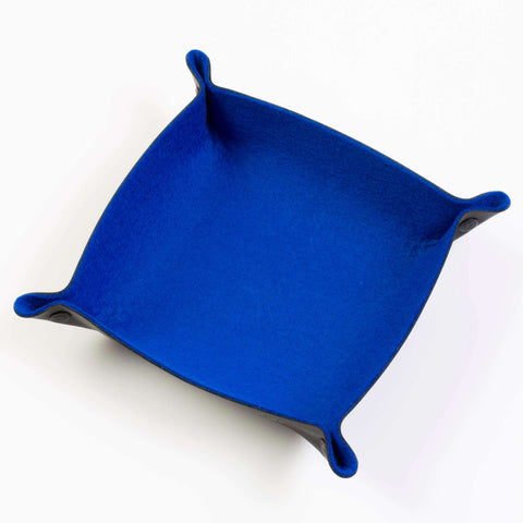 Folding Dice Tray: Blue Felt