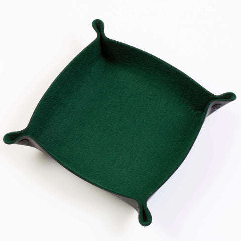 Folding Dice Tray: Forest Green Felt