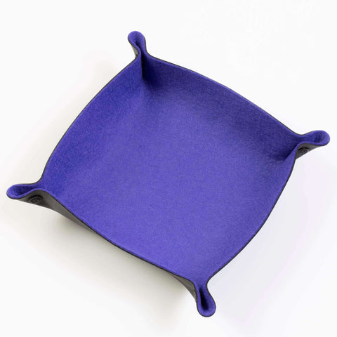 Folding Dice Tray: Plum Felt
