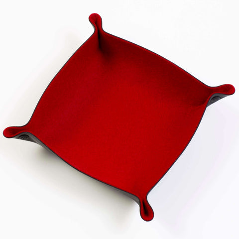 Folding Dice Tray: Red Felt