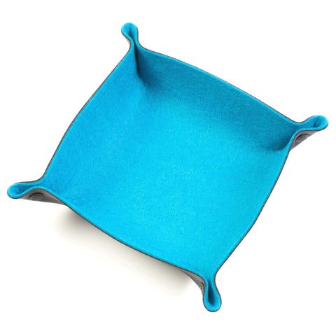 Folding Dice Tray: Turquoise Felt
