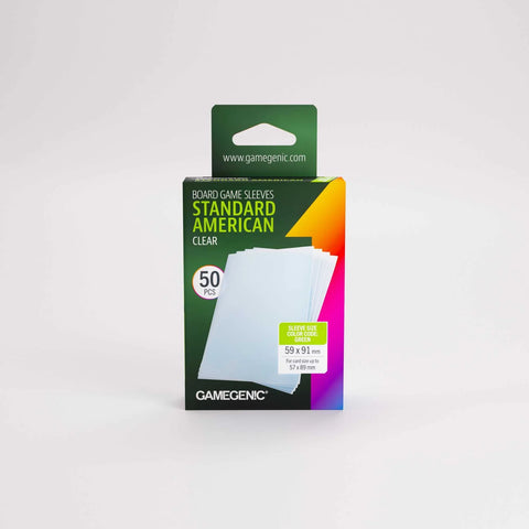 Gamegenic Board Game Sleeves GREEN Standard American Clear (100 ct.) (expected in stock on 27th May)