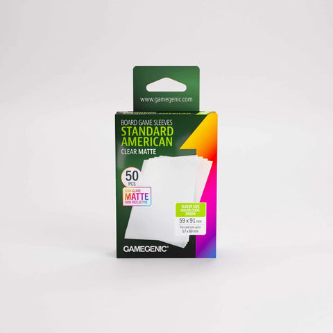 Gamegenic Board Game Sleeves GREEN Standard American Clear Matte (100 ct.) (expected in stock on 27th May)