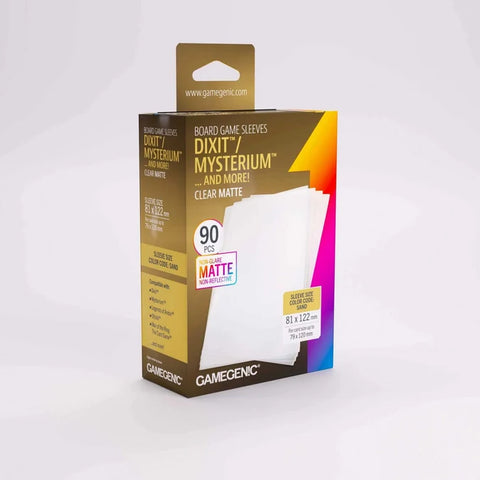 Gamegenic Clear Matte Board Game Sleeves - Dixit, Mysterium and more  (50 sleeves)