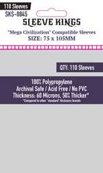 Sleeve Kings Mega Civilization Compatible Sleeves (110 sleeves - 75mm x 105mm)