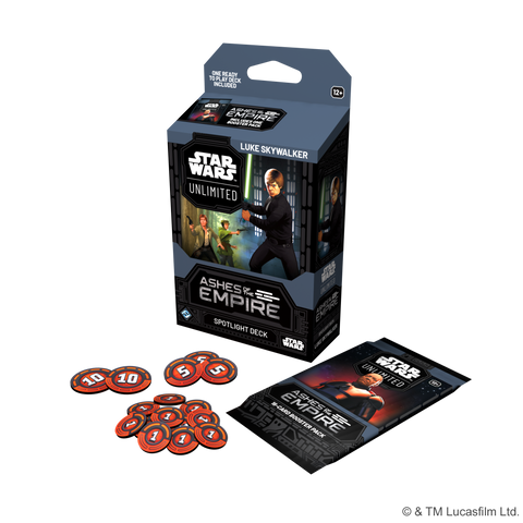 Star Wars Unlimited Ashes of the Empire Set 8 Spotlight Deck - Luke Skywalker (release date 17th June)