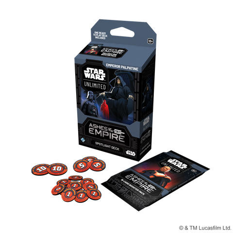 Star Wars Unlimited Ashes of the Empire Set 8 Spotlight Deck - Emperor Palpatine (release date 17th June)