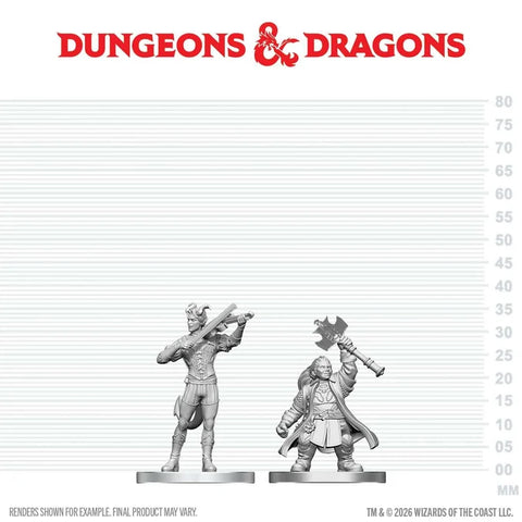 WZK90885 Tiefling Bard & Dwarf Cleric: D&D Nolzur's Marvelous Miniatures (W29)