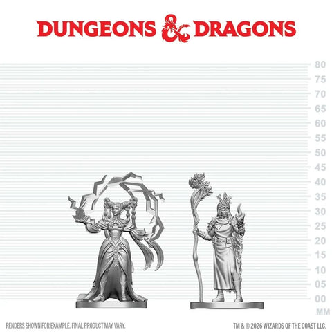 WZK90886 Human Druid & Elf Sorcerer: D&D Nolzur's Marvelous Miniatures (W29)