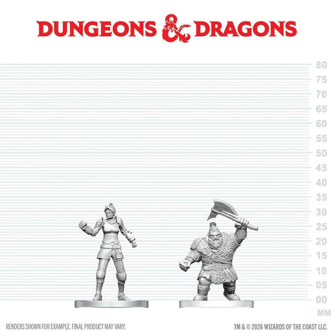 WZK90891 Cultist of Bane & Dwarf Zhentilar Soldier: D&D Nolzur's Marvelous Miniatures (W29)