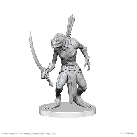 WZK97584 Xulgath Skirmisher & Stoneliege: Pathfinder Deep Cuts Unpainted Miniatures (W26) (expected in stock on 23rd June)