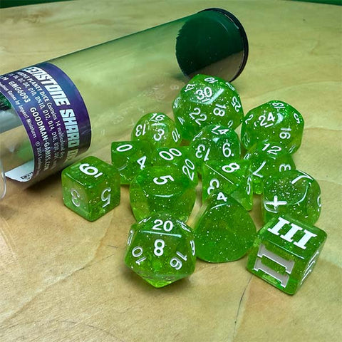 Dungeon Crawl Classics Dice Set: Greenstone Shards
