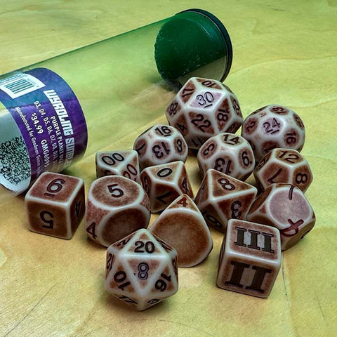Dungeon Crawl Classics Dice Set: Wyrdling Sunbleached Bone