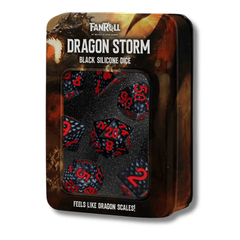 Fanroll Silicone Dice Set - Dragon Storm: Black Dragon Scales