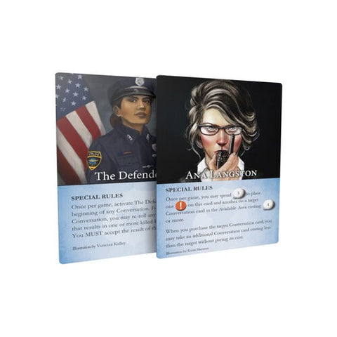 Hostage Negotiator Defender and Ana Langston Negotiator Cards (expected in stock on 10th May)