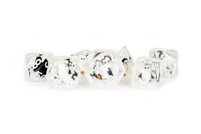 16mm Resin Poly Dice Set: Penguin Dice