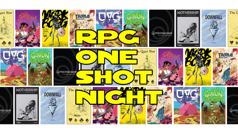 12th April (Saturday): One Shot Roleplaying and Story Game Night