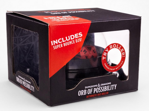 D&D Orb of Possibility Dice Roller with Silicone d20