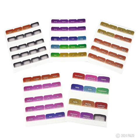 Pathfinder Book Tabs: Player Core (expected in stock on 28th October)