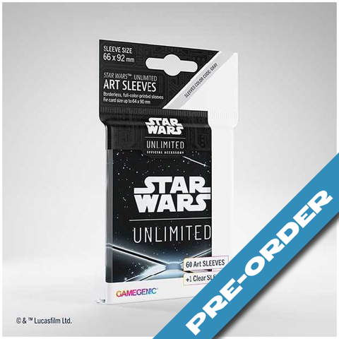 Gamegenic Star Wars: Unlimited Art Sleeves - Card Back Black - pre-order (release date 8 November)