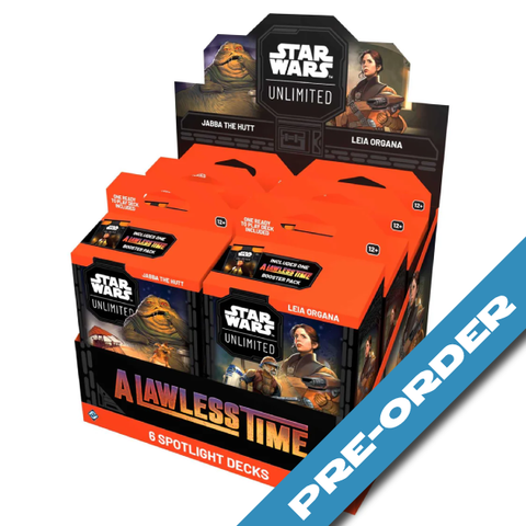 Star Wars Unlimited A Lawless Time Set 7 Spotlight Deck Leia Organa & Jabba the Hutt Bundle (release date 13 March)