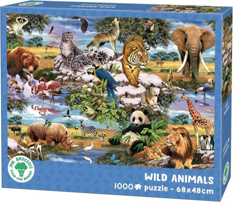 Jigsaw: Mr.Broccoli - Wild Animals (1000 Pieces)
