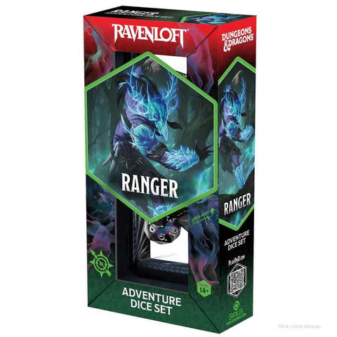 Dungeons & Dragons Adventure Dice Set - Ranger (Black, Blue) (expected in stock on 1st September)