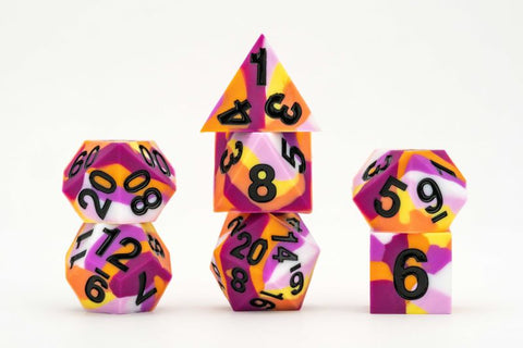 16mm Sharp Edge Silicone Rubber Poly Dice Set: Lesbian (expected in stock on 25 June)