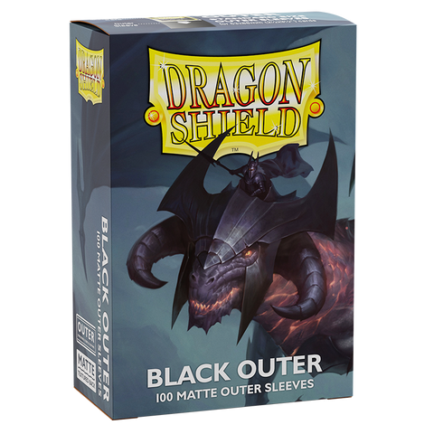 Dragon Shield Standard Outer Sleeves – Matte Black (100 Sleeves)