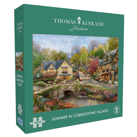 Jigsaw: Summer in Cobblestone Village (1000 Pieces)