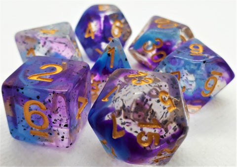 Dice Set: Violet Sulphur Confetti