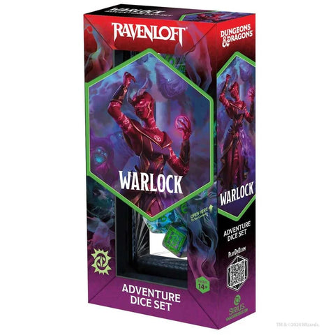 Dungeons & Dragons Adventure Dice Set - Warlock (Purple, Green) (expected in stock on 1st September)