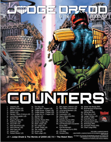 Judge Dredd & The Worlds of 2000 AD Counters - reduced