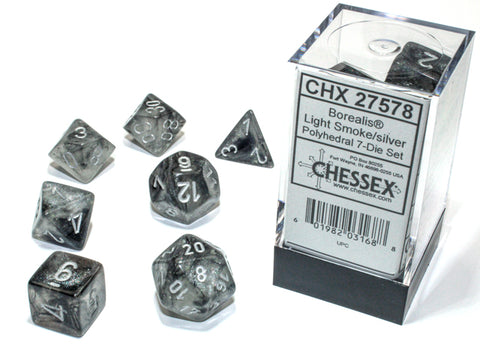 CHX27578 Borealis Polyhedral Light Smoke/silver Luminary 7-Die Set