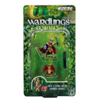 WZK73321 Boy Cleric and Winged Snake: WizKids Wardlings Miniatures