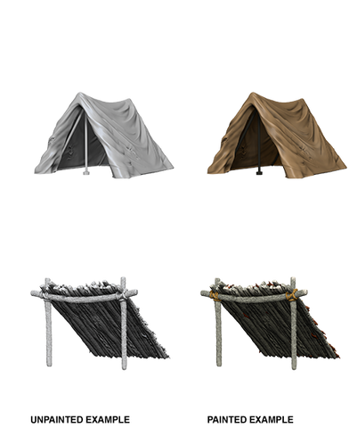WZK73858: Tent & Lean-To: WizKids Deep Cuts Unpainted Miniatures (W10)