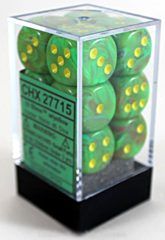 CHX27715 Vortex Slime with yellow 16mm d6 Dice Block(12 d6)* - Leisure Games