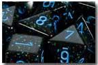 CHX25338 Speckled Blue Stars Polyhedral 7-Die Set - Leisure Games