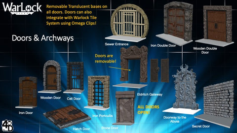 WarLock Tiles: Doors & Archways - reduced