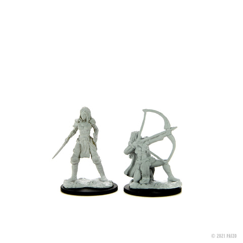 WZK90326: Human Fighter Female: Pathfinder Battles Deepcuts Unpainted Miniatures (W15)