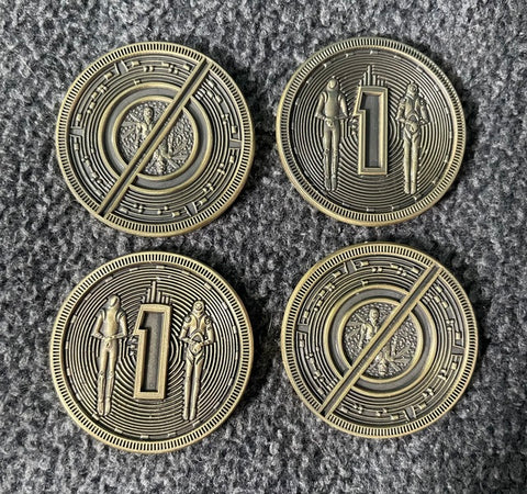DIE Fair Gold coins (set of 6 in bag)