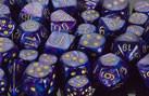 CHX27497 Lustrous Purple with Gold Polyhedral 7-Die Set - Leisure Games