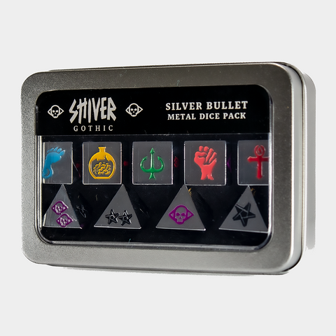 SHIVER Gothic - Silver Bullet Metal Dice