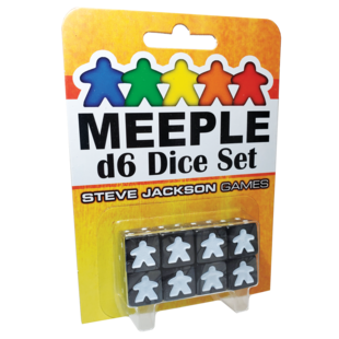 Meeple D6 Dice Set - White