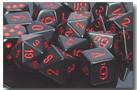CHX25418 Opaque Black with Red Polyhedral 7-Die Set* - Leisure Games