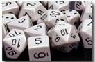 CHX25610 Opaque Grey with Black 16mm d6 Dice Block(12 d6)* - Leisure Games
