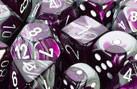 CHX26432 Gemini Purple-Steel with White Polyhedral 7-Die Set - Leisure Games