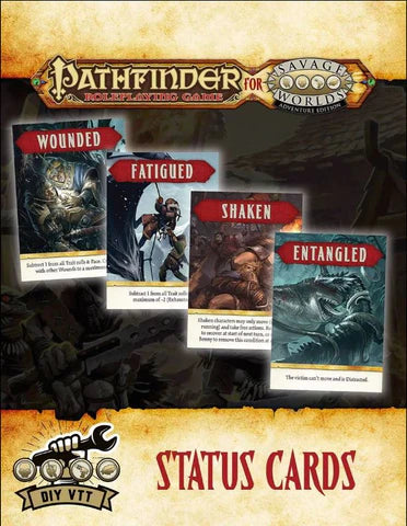 Pathfinder for Savage Worlds: Status Cards