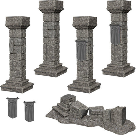 WZK90046: Pillars & Banners: WizKids Deep Cuts Unpainted Miniatures (W11)